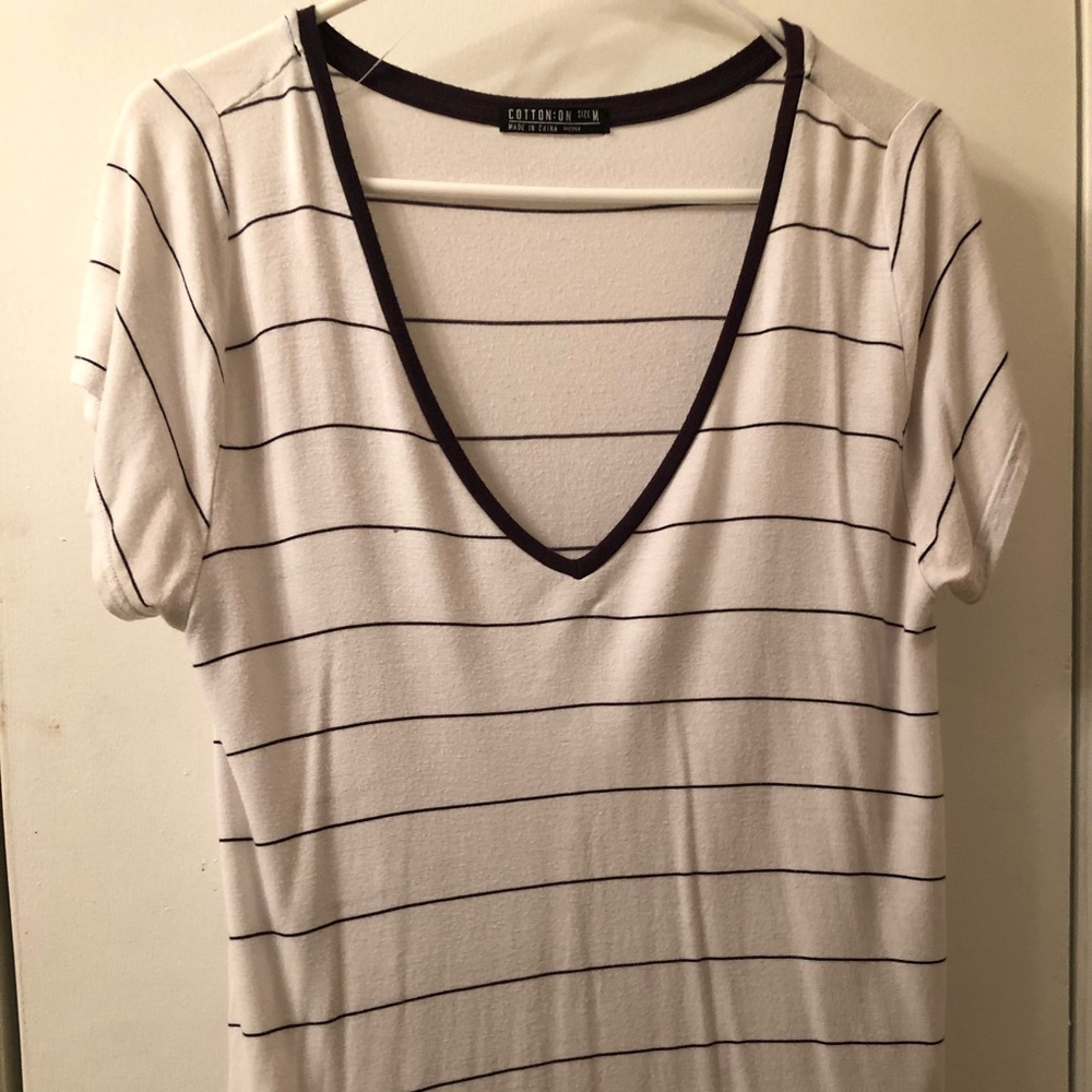 White and Black T-shirt